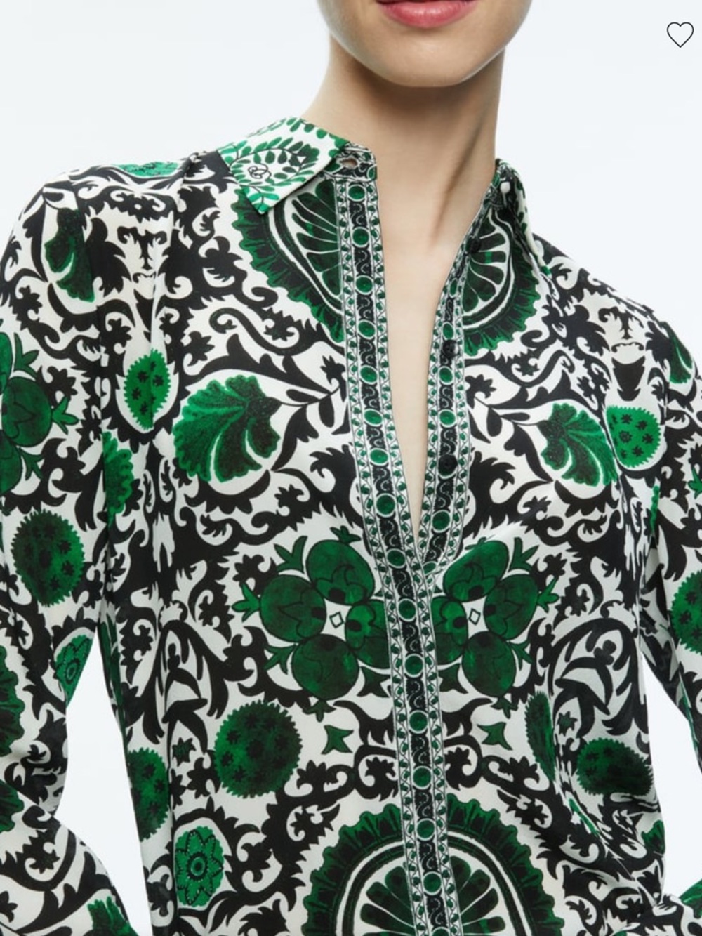 Alice + Olivia Willa Blouse Top. 100% Silk Shirt.  New without tags. - Picture 3 of 13